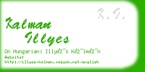 kalman illyes business card